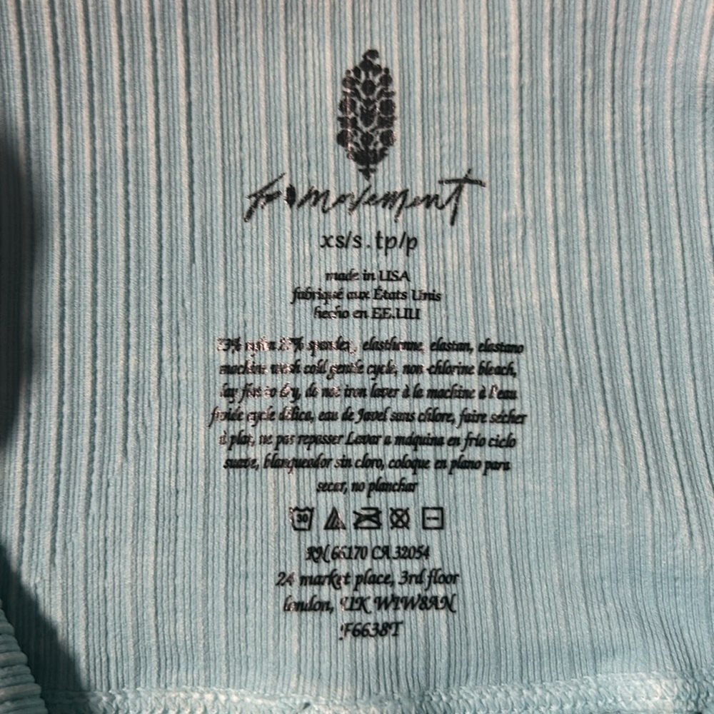 NWOT FP Movement Good Karma Running Shorts Washed Blue XS/S - Picture 4 of 5